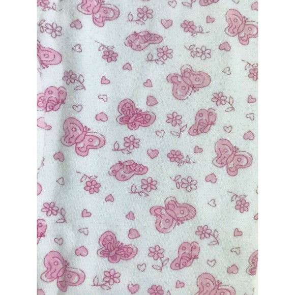 Girls Size 9M 6-9 Months Two Piece Pink Apple Bottom Top & Butterfly Pants - Picture 7 of 8